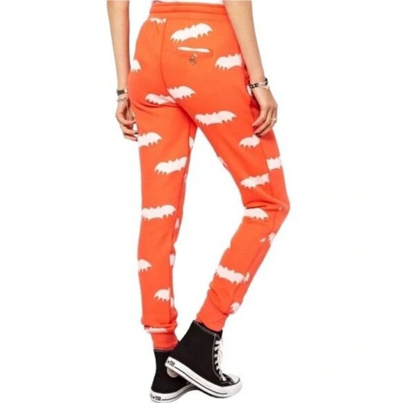 Zoe Karssen All Over Bat Print Sweatpants - Coral - Picture 10 of 13